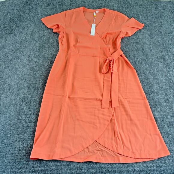 MagnaReady Adaptable Women's Faux Wrap Dress Coral Size Large Magnetic - Picture 1 of 11